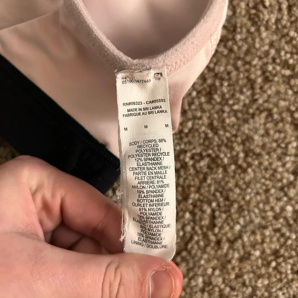 Nike Women's Blush and Black Sports Bra - Picture 5 of 6